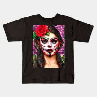 Day of the Dead Makeup Kids T-Shirt